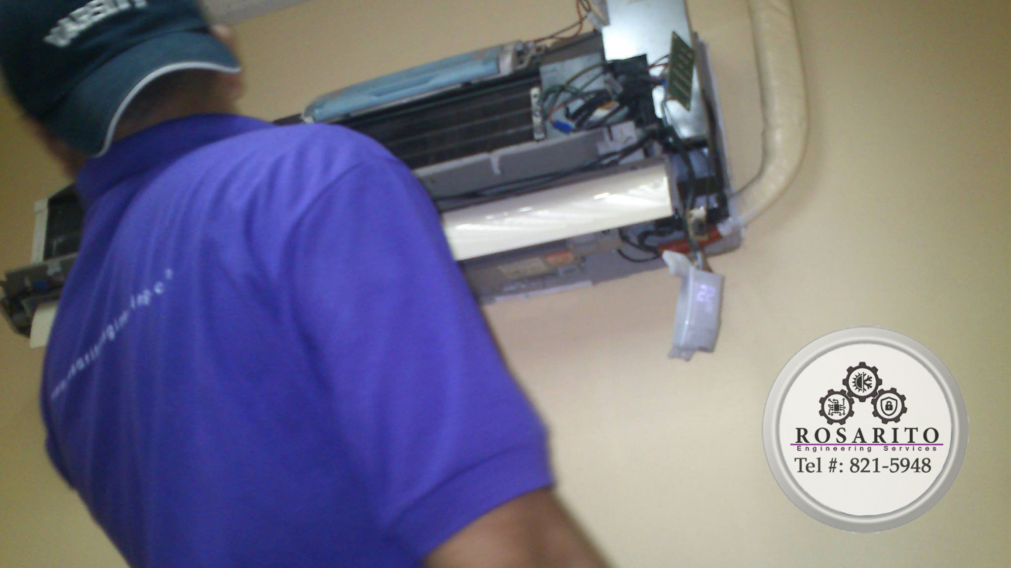 Aircon Servicing at an Industrial Company Rosarito Industries Corp.